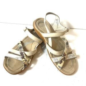 ABEO Womens Sz 8N Bio System Sandals Laguna Strappy Multicolor Leather Shoe Flat